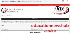 KRA to taxpayers- Check the genuineness of your PIN by using the Online PIN checker option; procedure