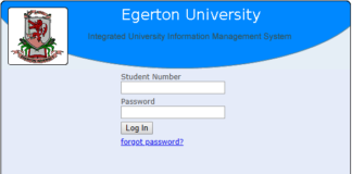 How to Log in to Egerton University Students Portal online, for Registration, E-Learning, Hostel Booking, Fees, Courses and Exam Results