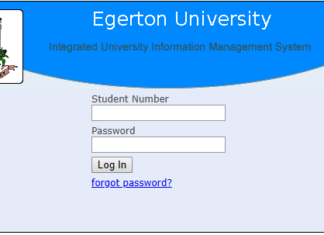 How to Log in to Egerton University Students Portal online, for Registration, E-Learning, Hostel Booking, Fees, Courses and Exam Results
