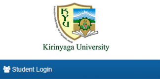 How to Log in to Kirinyaga University Students Portal online, for Registration, E-Learning, Hostel Booking, Fees, Courses and Exam Results