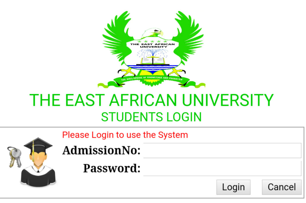 How to Log in to East African University Students Portal, for Registration, E-Learning, Hostel Booking, Fees, Courses and Exam Results