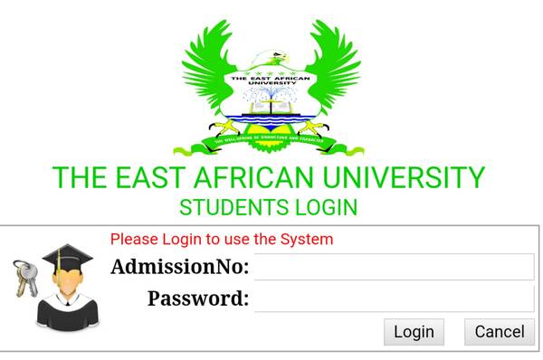 How to Log in to East African University Students Portal, for Registration, E-Learning, Hostel Booking, Fees, Courses and Exam Results