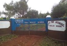 Primary schools in Nyeri County; School name, Sub County location, number of Learners