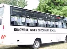 Bus belonging to Kingede Secondary School; One of the Extra County Schools in Kwale County