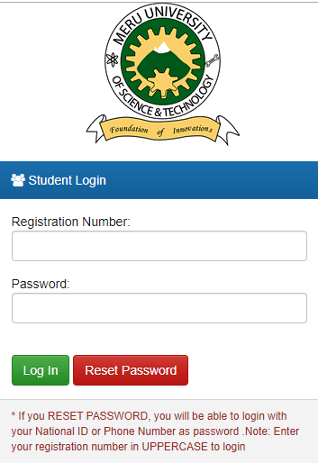 How to Log in to Meru University Students Portal, for Registration, E-Learning, Hostel Booking, Fees, Courses and Exam Results