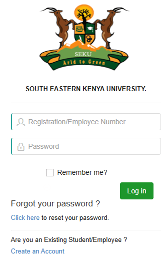 How to Log in to South Eastern Kenya University Students Portal, http://portal.seku.ac.ke, for Registration, E-Learning, Hostel Booking, Fees, Courses and Exam Results