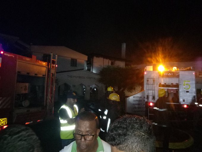 Mombasa hospital on fire…