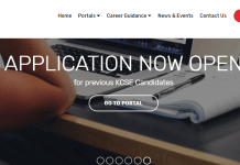 KUCCPS Portal for making online applications.