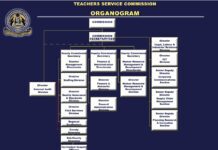 The Teachers Service Commission, TSC, Organogram. New. Revised, TSC Structure.
