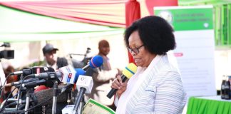 Knec Chief Executive Officer delivers her speech during the release of the 2019 KCSE results on December 18, 2019.