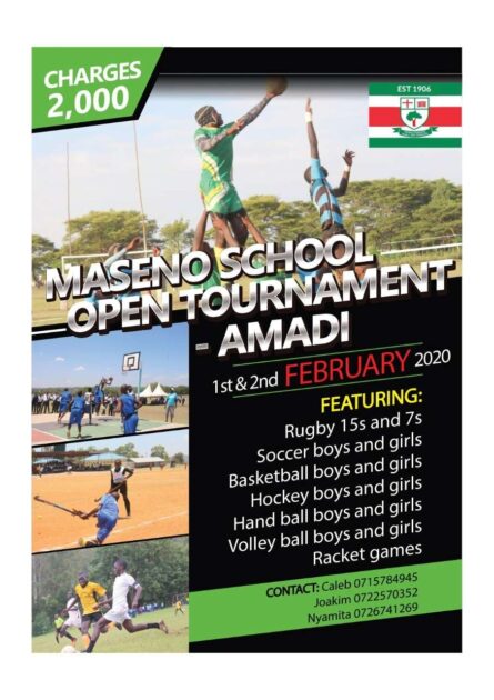 2020 Maseno school annual sports open tournament details; Francis Kimanzi among invited guests