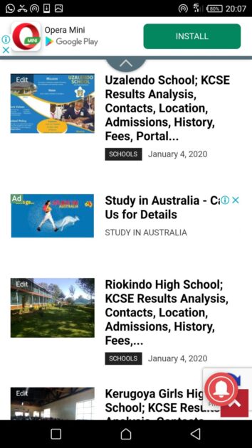 Some of the featured schools.