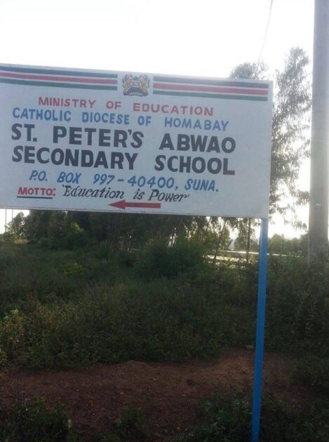 St Peters Abwao boys high school details