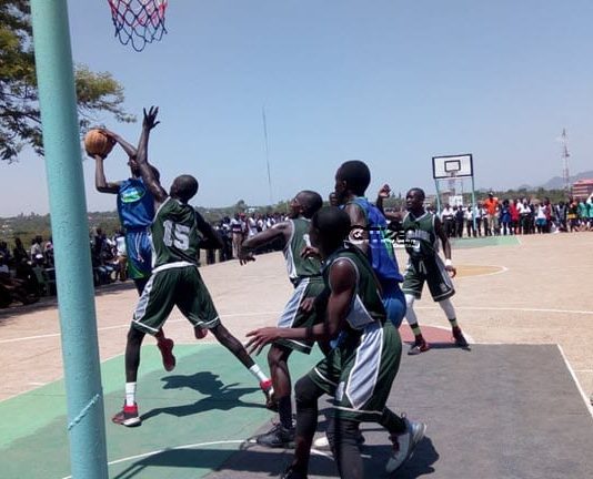 Part of the action in basketball at the 2019 Nyanza Region Secondary Schools Sports Association, NRSSSA, term one championship that was held at Homa Bay High School. Schools are priming themselves for the 2020 edition.