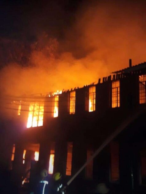 Fire incident at Starehe Boys Centre.