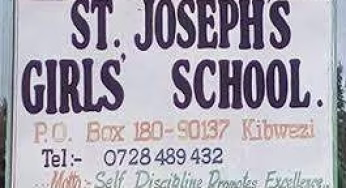 St. Joseph’s Girls Kibwezi School’s KCSE Results, KNEC Code, Admissions, Location, Contacts, Fees, Students’ Uniform, History, Directions and KCSE Overall School Grade Count Summary