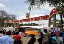 The Catholic University of East Africa (CUEA) student admission letter and KUCCPS pdf list download.