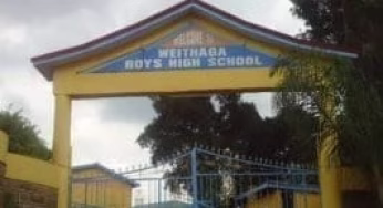 Weithaga Boys Secondary School’s KCSE Results, KNEC Code, Admissions, Location, Contacts, Fees, Students’ Uniform, History, Directions and KCSE Overall School Grade Count Summary