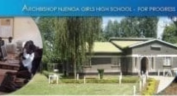 Archbishop Njenga Girls high School’s KCSE Results, KNEC Code, Admissions, Location, Contacts, Fees, Students’ Uniform, History, Directions and KCSE Overall School Grade Count Summary