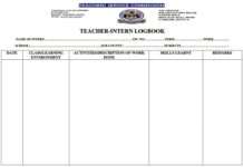 Teacher Intern Log book free download.