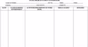 How to fill the Teacher Intern Log Book by TSC