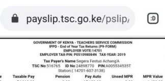 The P9 Form. TSC teachers P9 form online.