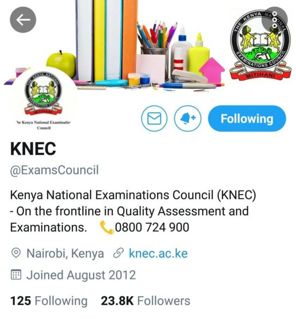 Official Knec twitter account.