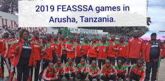 Kenya Secondary Schools Sports Association, KSSA, representatives at a past East Africa games' championship.