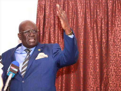 Education cabinet secretary Prof. George Magoha. He has turned a request for the government to supplement fees for learners in private schools.