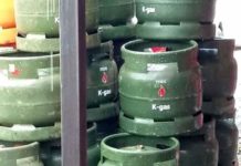Cooking gas cylinders.