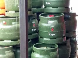 Cooking gas cylinders.