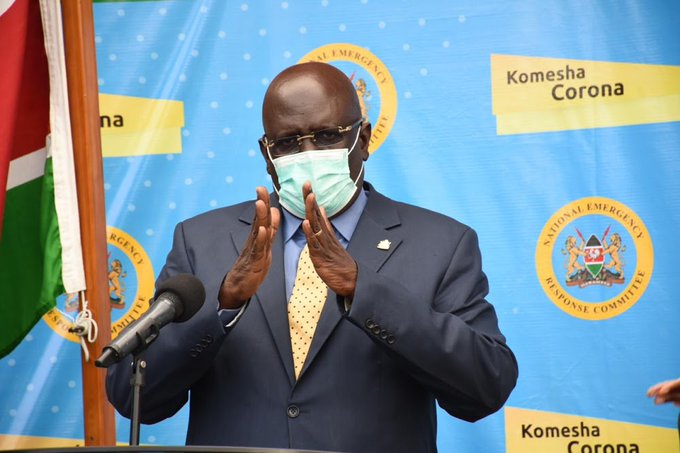 Education CS Prof George Magoha speaks after receiving the interim report from the national covid-19 education response committee. Magoha asked parents to prepare to stay home with children for much longer as schools will only re-open when Kenya has contained the COVID-19 pandemic.