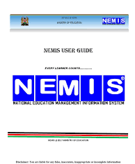 The Nemis portal that is used to capture data for all learners.