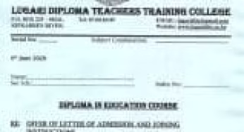 Applications for TTC placement; Diploma teachers training colleges admissions