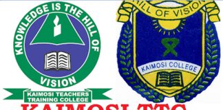 Kaimosi TTC courses, contacts, fees.