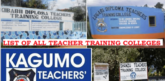 List of all public and private Teacher Training Colleges, TTCs, in Kenya.
