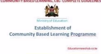 Community Based Learning, CBL; detailed Guidelines to teachers, learners and parents
