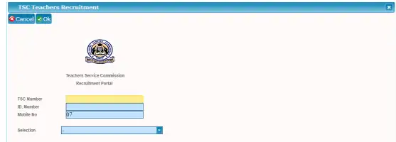 The TSC online system for submitting applications for advertised TSC vacancies; https://hrmis.tsc.go.ke: