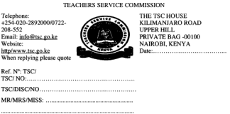 TSC revocation of interdiction letter for teachers.