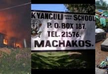 A past fire incident at one of the schools in Kenya.