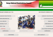 The KNEC LCBE portal for capturing marks online.