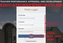 TSC TPAD2 login window for teachers