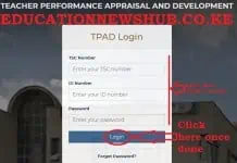 TSC TPAD2 login window for teachers