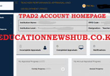 TPAD2 account homapage.
