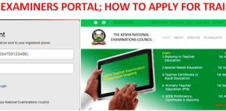 KNEC examiners training portal and application procedure.