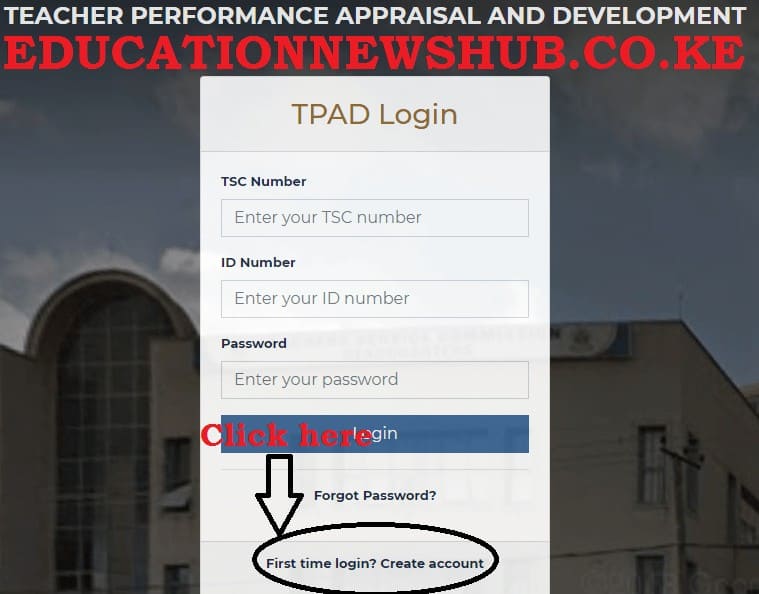 New TPAD account creation window.