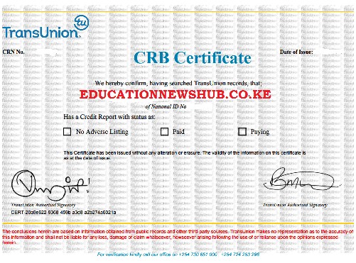 How to get a CRB (Credit Reference Bureau) clearance certificate free
