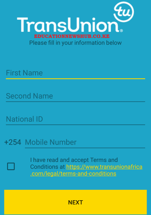 Trans Union Mobile App.