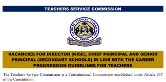 TSC promotions for Principals.