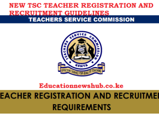 TSC latest registration and recruitment guidelines.